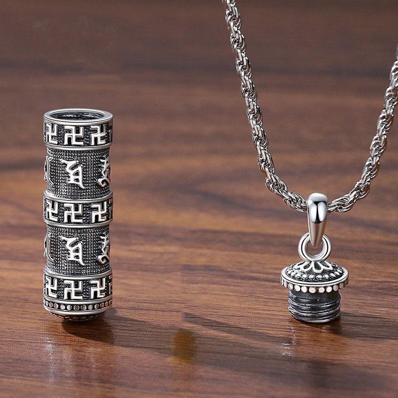 Ожерелье Шестисловная Мантра Мантра Шурангамы Может Открыть Га Ретро Модный Кулон