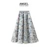 Spring 2025 Sequin Flower Fairy A-Line Tulle Skirt - Hip-Hiding Long Midi Skirt