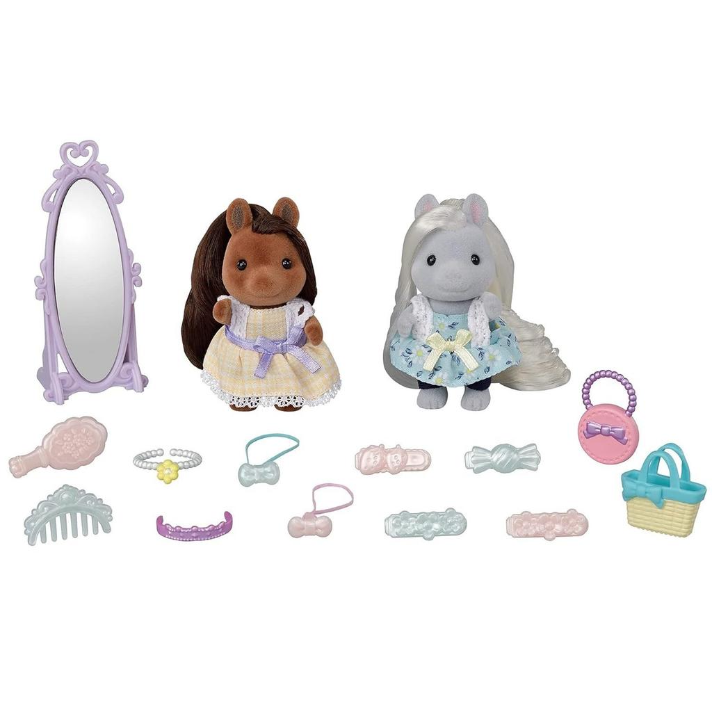Sylvanian Families Hair Salon Stylish Pony Friends Set F-17 ST Mark Certification 3 years older Toy Dollhouse EPOCH