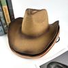 Панама Цилиндр Загнутые поля Пляжная Солнечная Шляпа Морская Западная Ковбойская Шляпа Постепенно меняющий цвет Джазовая Шляпа Мужская