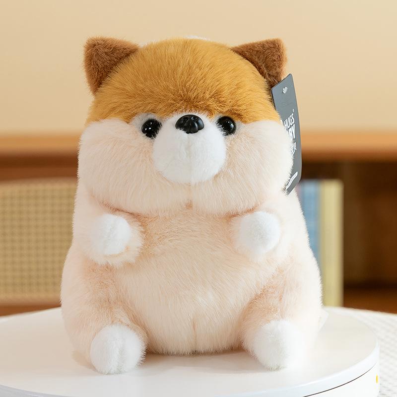 Soft Cute Ball Corgi Plush Toy Children Sleeping Husky Pillow Claw Machine Pomeranian Gift