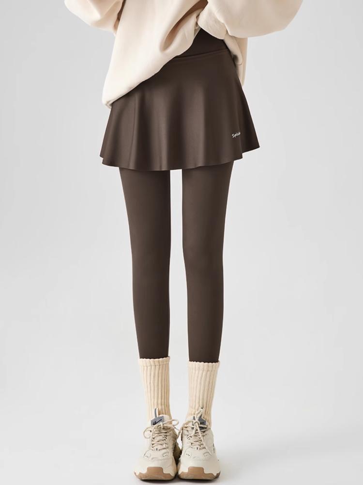 Флисовые леггинсы, осенне-зимняя юбка-трапеция, теплые искусственные двухсекционные брюки с изображением акулы, женские спортивные бесшовные леггинсы с высокой талией для йоги