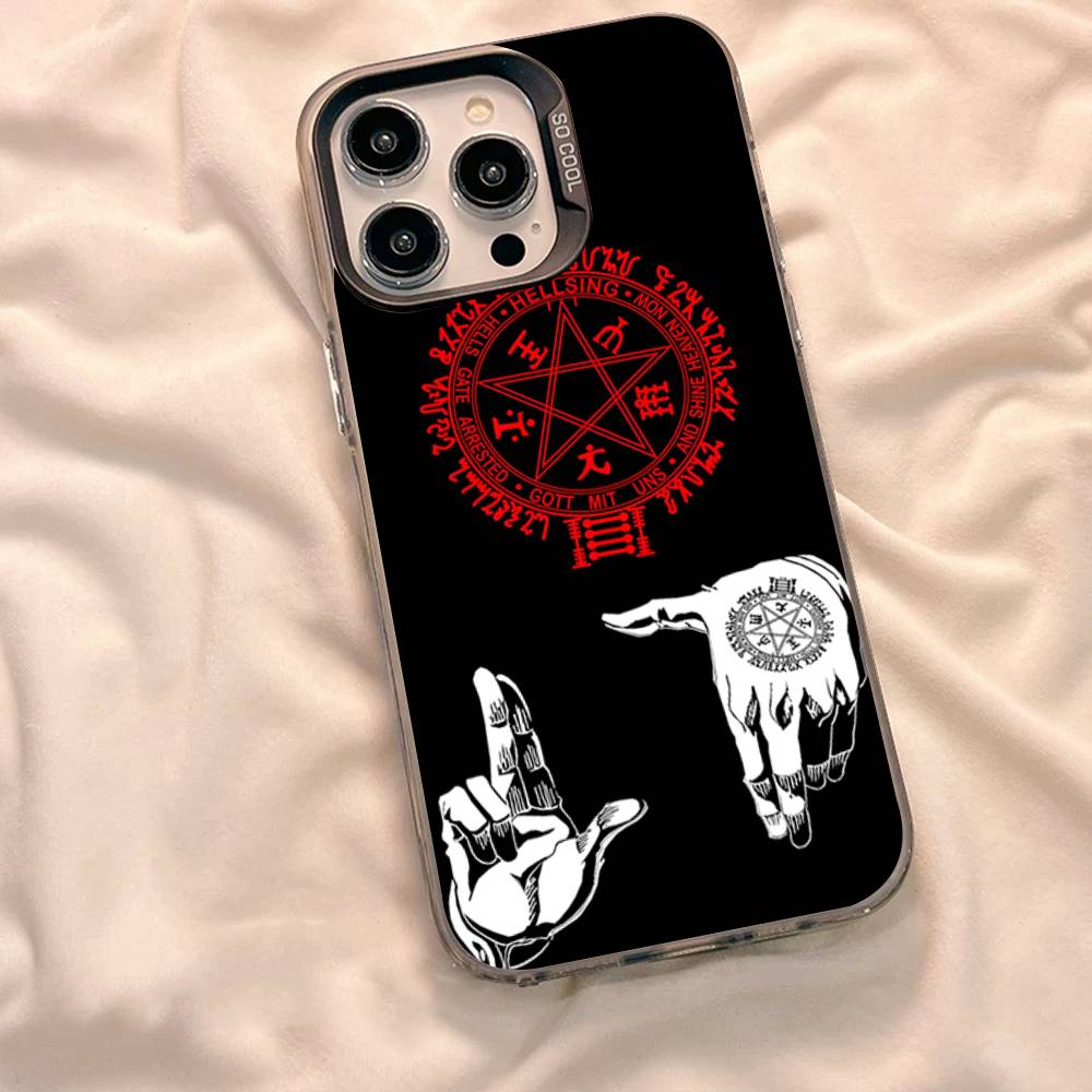 Крутой чехол для телефона Hellsing Anime для iPhone 17 Air 16 15 14 13 12 11 Pro Max Цветная твердая крышка