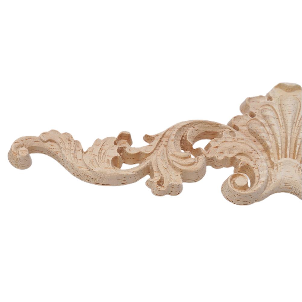 Деревянные резные аппликации, накладки, неокрашенная мебель, длинные деревянные цветочные наклейки, угловые деревянные аппликации, накладки, деревянные фигурки