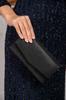 Women's Stylish and Useful Evening Dress Bag Women's Black Glitter Mini Box Shoulder Evening Bag