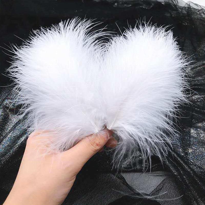 2Pcs Fairy White Feather Hair Clip Headdress Wedding For Women Girls Daily Personality Sweet Feather Barrettes Hair Accessories