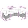 8 Piece Sofa Set with Cushions Black Poly Rattan