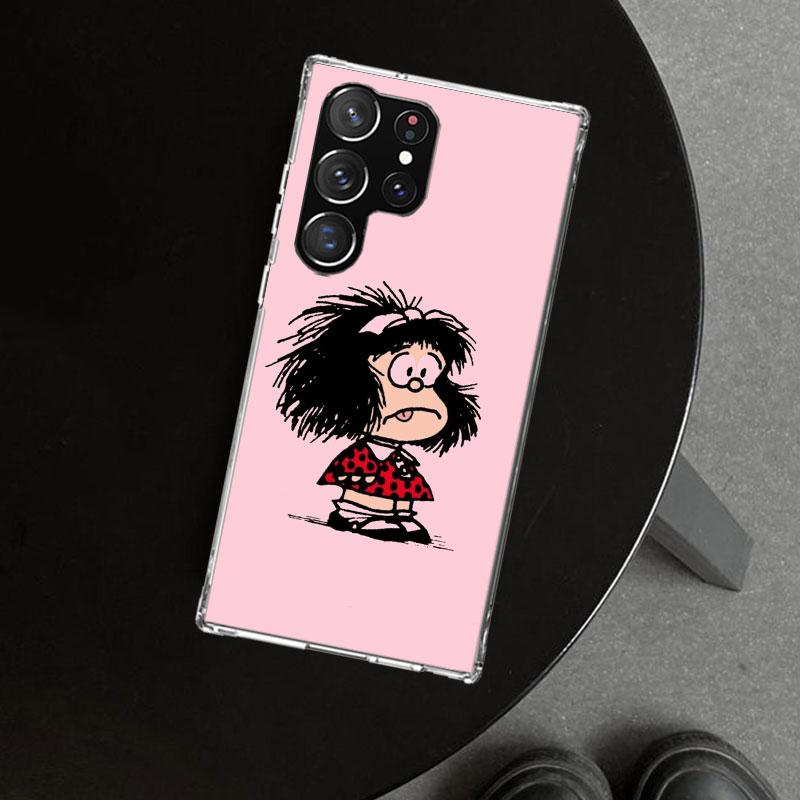 Cartoon Cute Mafalda Phone Case Cover for Samsung Galaxy S26 S25 Edge S24 S23 Ultra S22 Plus S21 FE S20 + Art Customized Fundas
