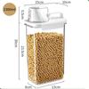 Storage Jars for Laundry Detergent Powder Kitchen Plastic Airtight Food Storage Containers with Measuring Cup Grain Storage Box