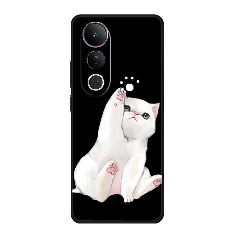Чехол для телефона Vivo V50 Lite V 50 lite Чехол Милый Мультяшный Черный Силиконовый Мягкий Задний Чехол Для Vivo V50 Lite 5G 4G Чехол V50lite