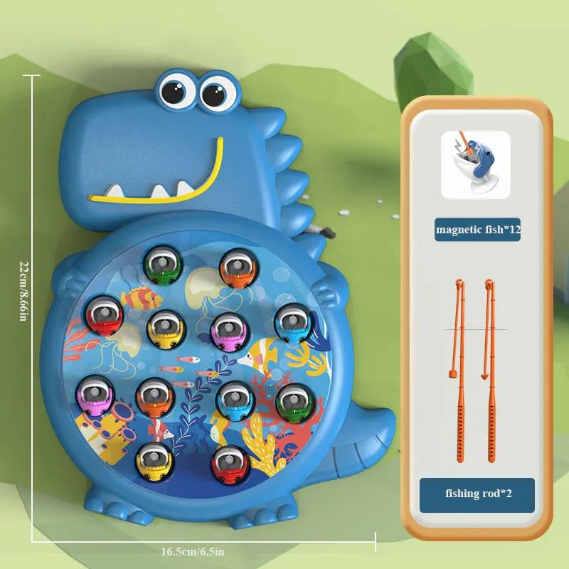 Dinosaur Magnetic Fishing Toy Sensory Non Rotating Educational Baby Toy Gift for Kids Toddlers