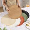 Braided Round Placemats Woven Tassel Table Mats for Kitchen Dining Heat Resistant Natural Fabric Place Mats Indoor Outdoor Use