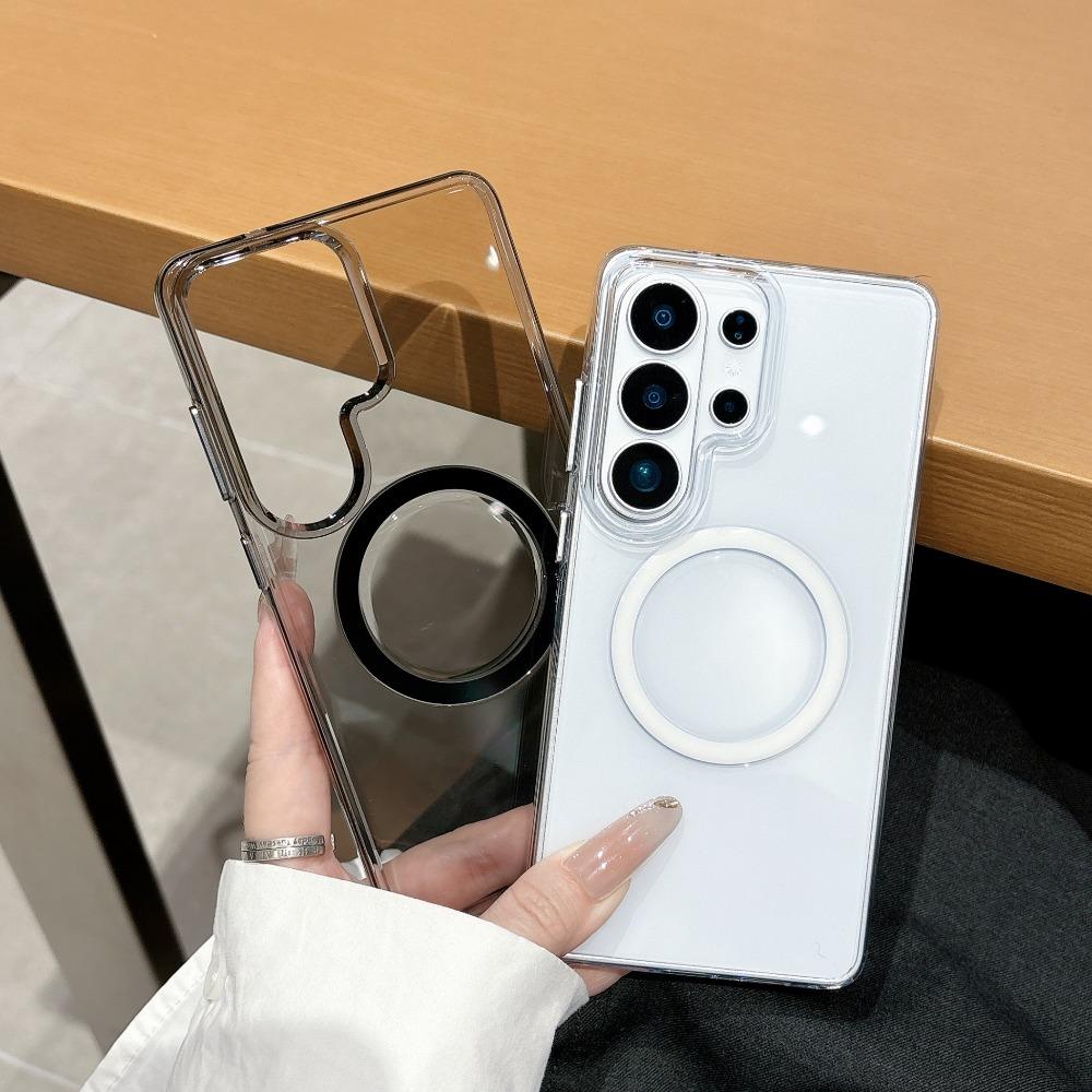 Ice Crystal Magnetic Phone Case For Samsung Galaxy S26 Ultra S25Ultra Shockproof Protective Cover Slim Anti‑Drop Phone Shell
