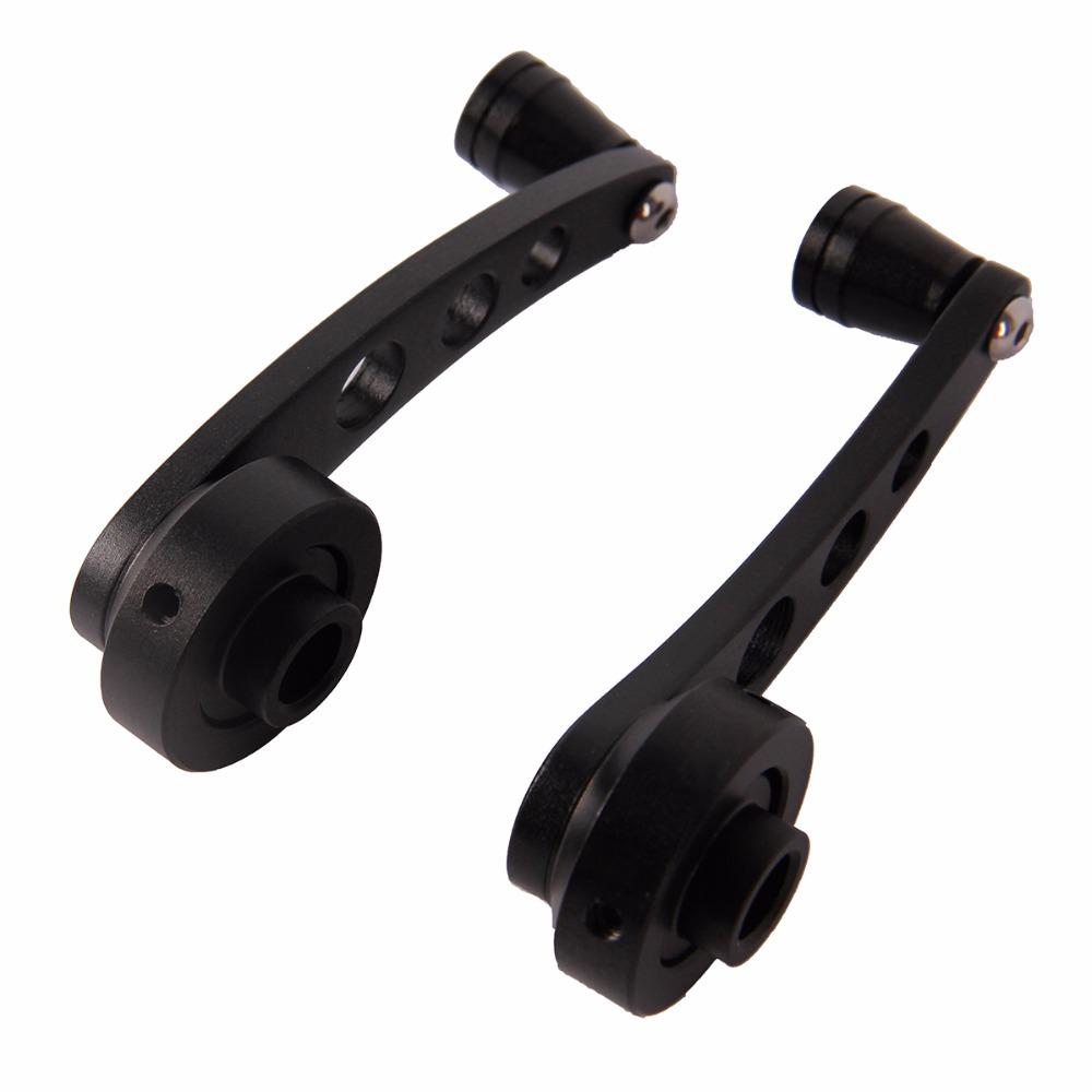 Black Billet Aluminum Car Window Crank Handle Winder Styling Truck Auto Riser Handle Lever Kit Auto Accessores