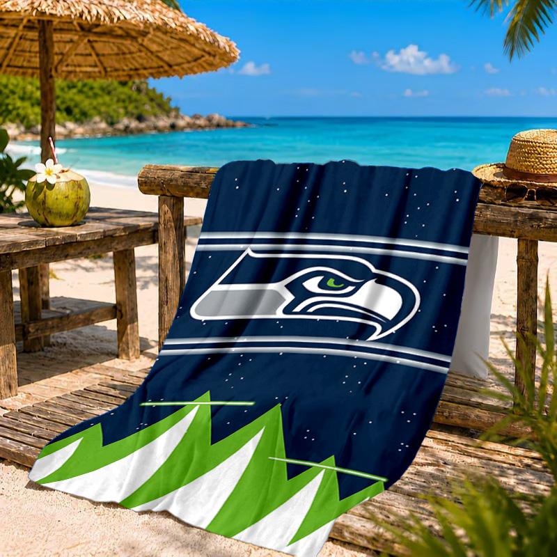 Seahawks Team Spirit Beach Towel, Quick-drying, Easy to Care for, Suitable for Both Fitness and Beach Vacations,Sports Essential
