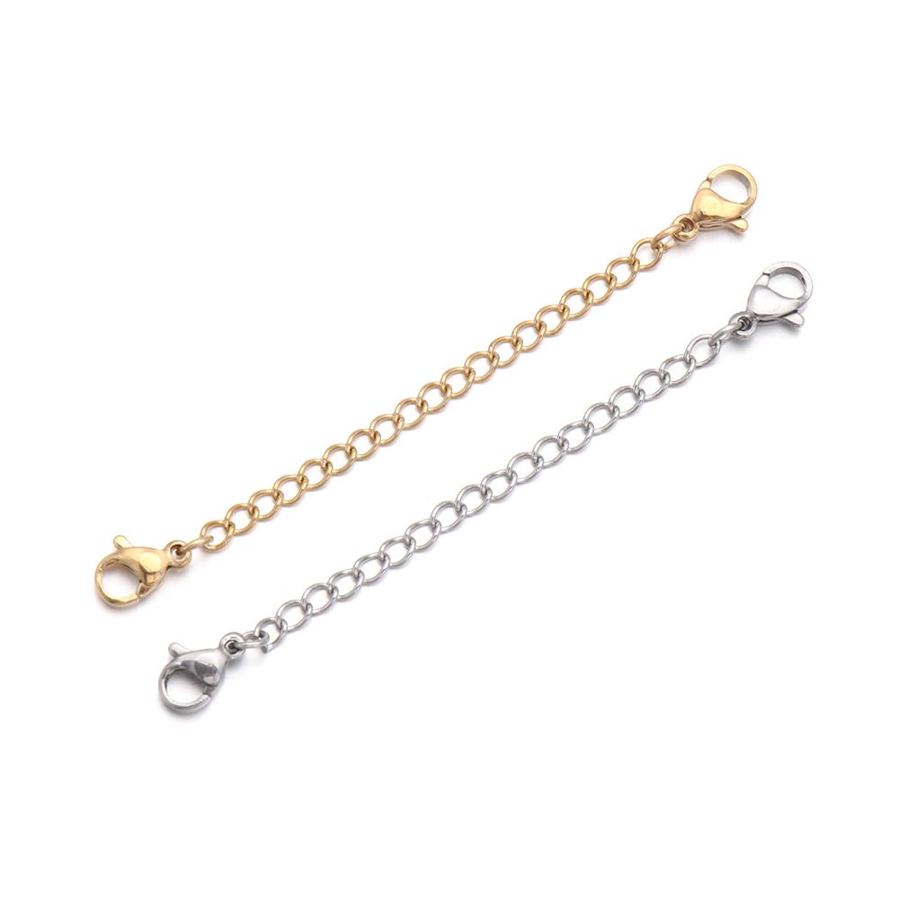 Серебристо-черный удлинитель/цепочка безопасности удлинитель ожерелье браслет замок-лобстер DIY ювелирные аксессуары