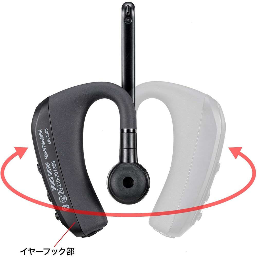Bluetooth-гарнитура Sanwa Supply (Двухмикрофонное шумоподавление) ММ-BTMH68BK