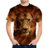 3D Digital Print Kids Stylish Lion Dragon Animal Pattern T-Shirt Boys Short Sleeve Crew Neck Casual T-shirts