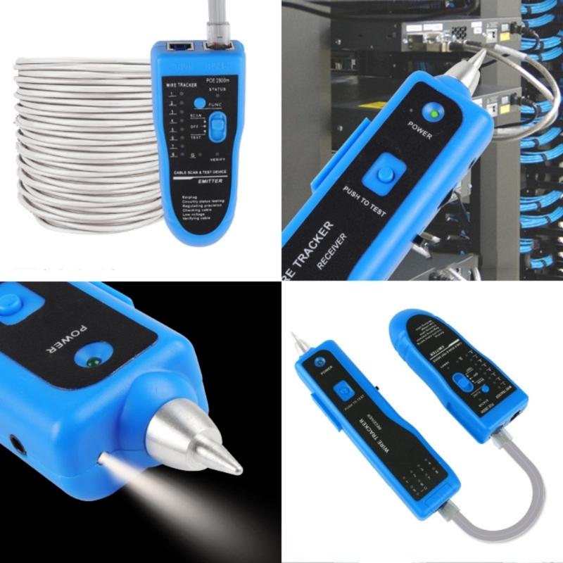 Портативный тестер сети POE/RJ45, тестер сетевых линий для точного определения длины кабеля, соединений CAT5e, CAT6, CAT6a
