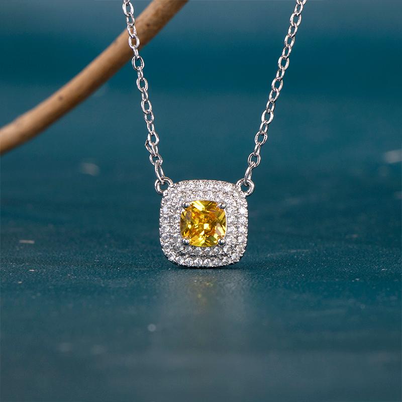 BELLA BOX Великолепное циркониевое ожерелье женское желтого цвета Высокое качество свадебное ожерелье для свадьбы модные украшения