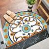 Semicircular Bohemia Rug Entrance Doormat Decorations Non -Slip Living Room Carpet Soft Absorbent Washable Floor Mat Bath Mats