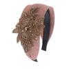 Cloth Wash Face Non Slip Wide Side Korean Head Wrap Lace Hairbands Women Hair Hoop Mother Headband