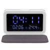 Светодиодный ночник-будильник с беспроводным зарядным устройством 15 Вт, термометром для спальни дома