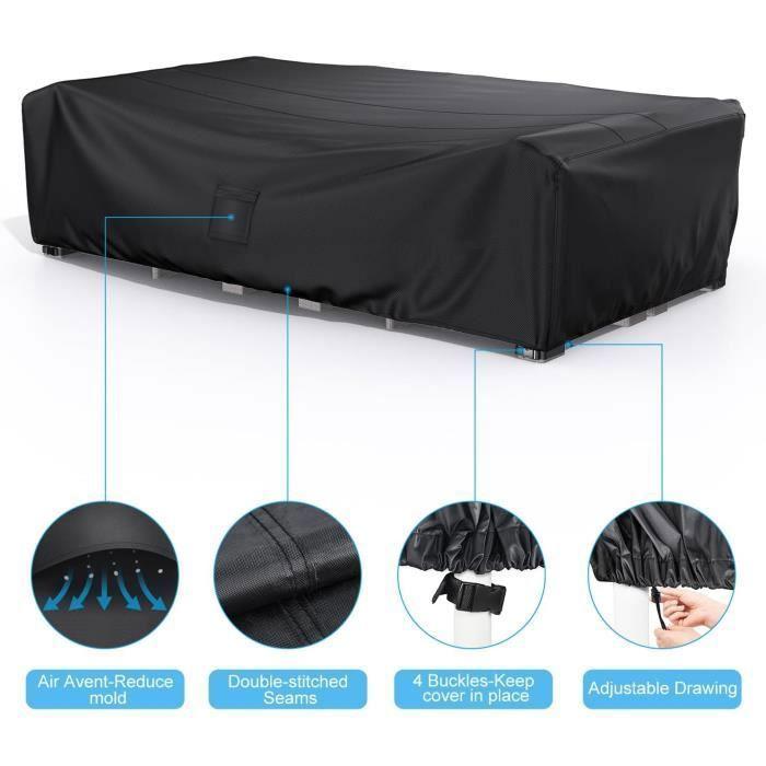 Housse de Jardin - HOUSSE - 170x94x71 cm - 600D Résistant - Anti-UV - Coupe-vent