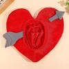 Cupid Plush Heart Headpiece Valentine's Day Performance Prop Cartoon-Style Fun Beanie 40 × 45 Cm less