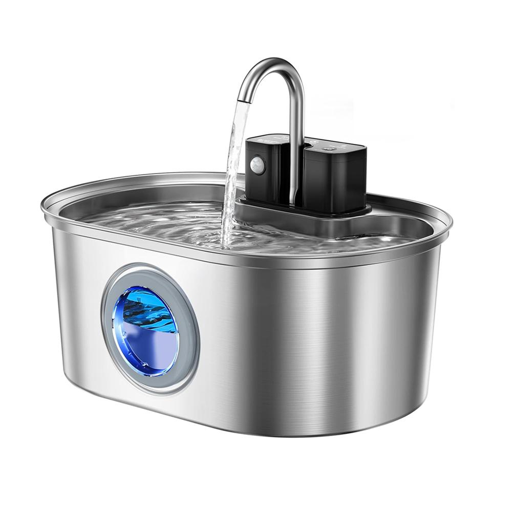 3L Нержавеющая сталь беспроводной датчик подзарядки фонтан для кошек автоматический питьевой фонтан для кошек поилка для собак диспенсер для домашних животных миска