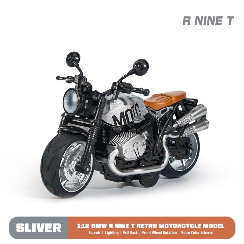 1/12 масштаб R Nine T Ретро Мотоциклы Моделирование сплава Винтаж Классическая модель мотоцикла для коллекции игрушечный автомобиль подарок ребенку