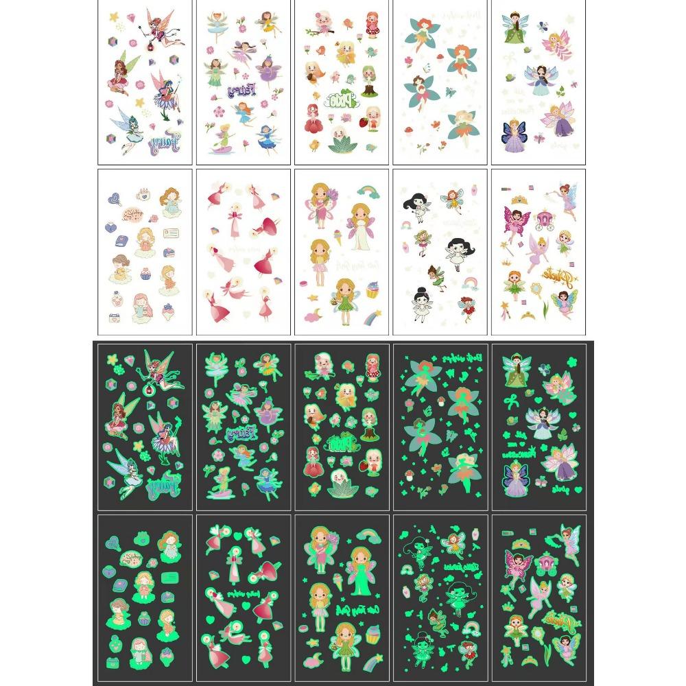 10pcs New Dinosaur Sticker Glow In The Dark Toys Luminous Star Stickers Fluorescent Painting PVC Stickers Toys for Kids Girl Boy