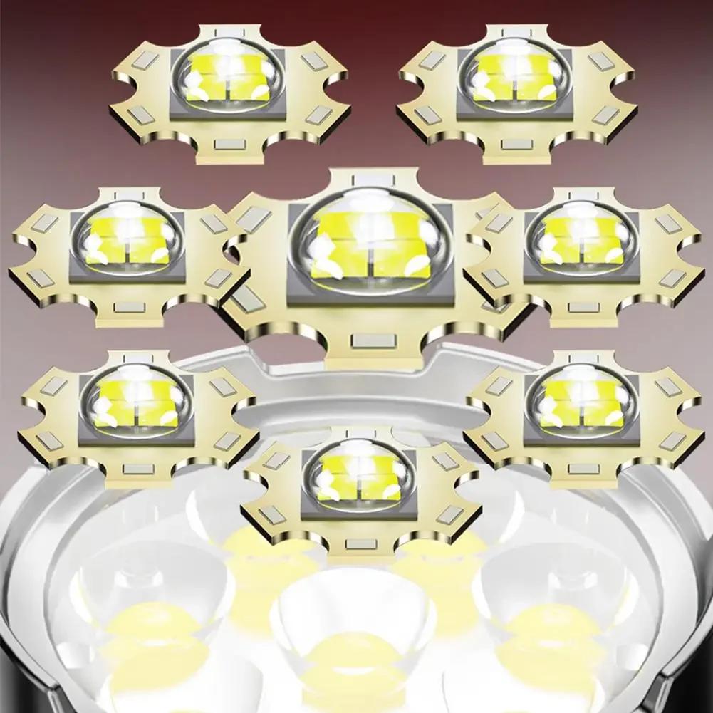 8*Мощный светодиодный фонарик со встроенным аккумулятором USB, перезаряжаемый портативный светодиодный фонарь из АБС-пластика, водонепроницаемый фонарь для кемпинга, уличный фонарь