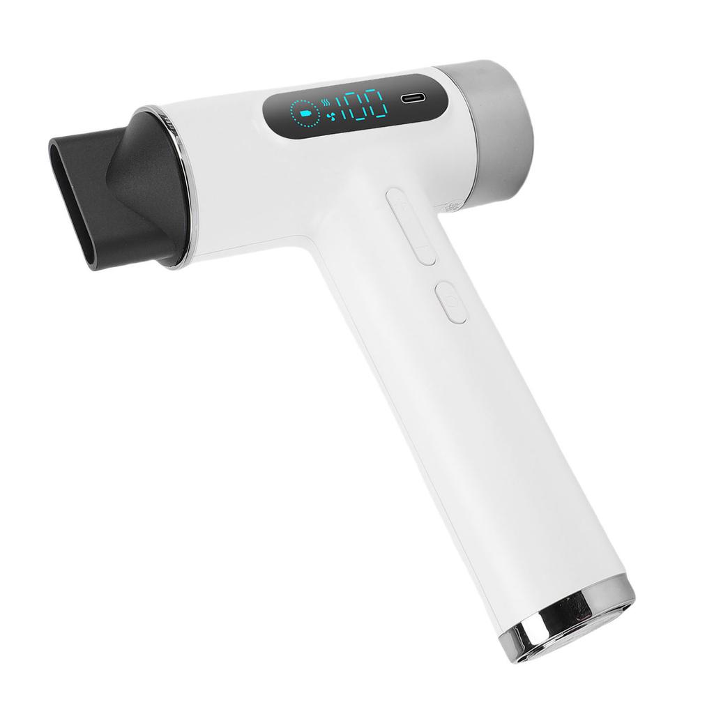 Cordless Hair Dryer 300W High Speed Cold Hot Wind USB Rechargeable Hair Blow Dryer for Student Dormitory Travel