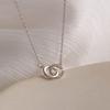 Ожерелье с двойной буквой C для женщин в корейском стиле, простая и элегантная подвеска в виде буквы, модная цепочка на ключицу, цепочка на шею
