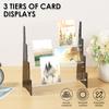 Cards Display Rack Clear Acrylic Trading Card Greeting Card Display Stands Desktop Organizers Badge Color Paper Shelves Storage