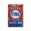 МЕТАЛЛИЧЕСКАЯ ТАБЛИЧКА Fina Нефть Газ Деревенская Заправка Металлическая Табличка Декор Гараж Автомастерская