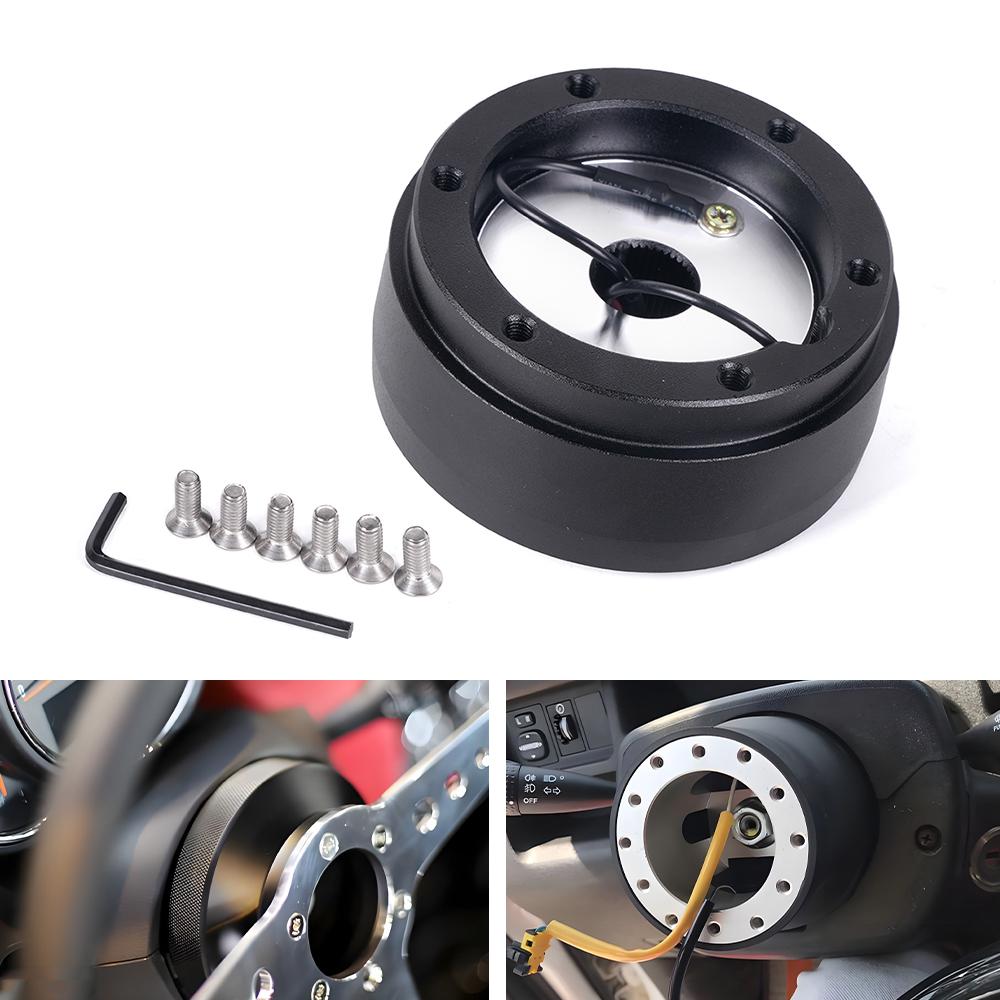 MUGE-186H Aluminum 6 Bolt Racing Steering Wheel Hub Adapter for Volkswagen VW MK1 MK2 Golf Jetta QR061
