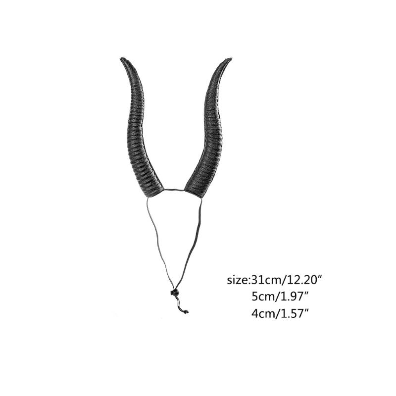 Adjustable Headband Cosplay Headwear for Halloween Party Wear Sheep Horn Hair Band Carnival Headpiece Party Supplies