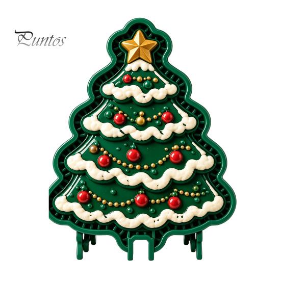 Party Snack Baking Kit Christmas Cookie Cutter, Push Type Integrated Mold, Plastic Holiday Biscuit Stampers Clay Decorating Tool for Kitchen Supplies