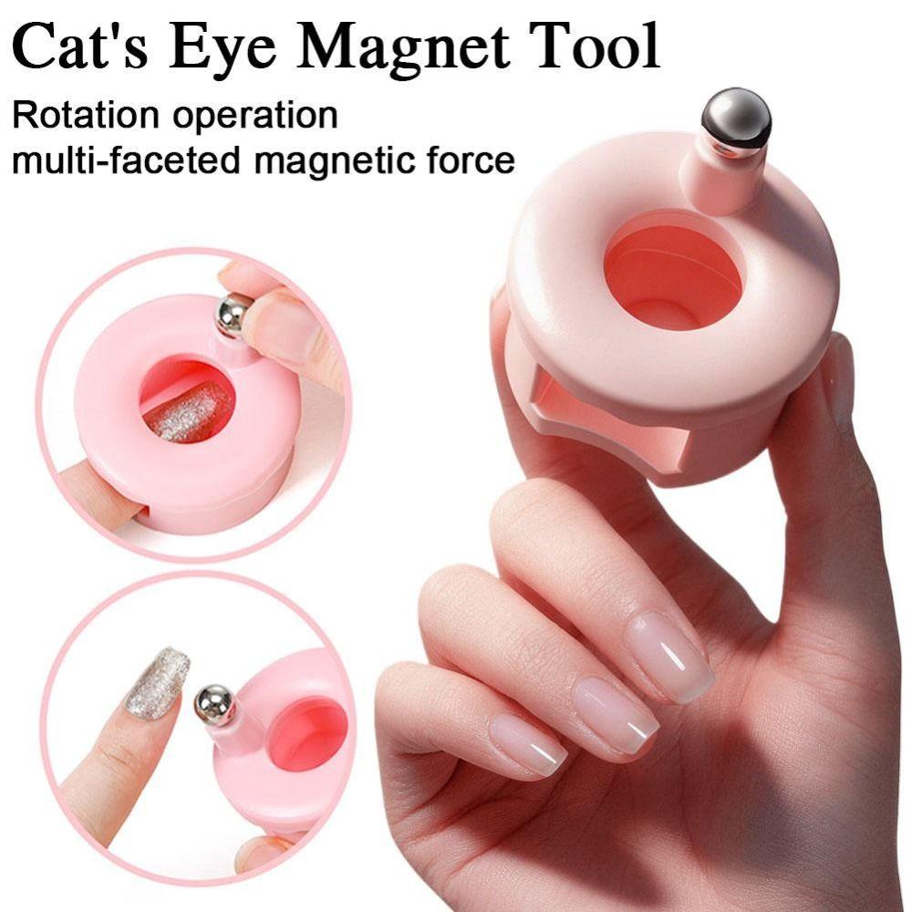 Strong Magnetic Rotating Cat Eye Magnet 360° Rotating French Manicure Applicator Gel Nail Polish