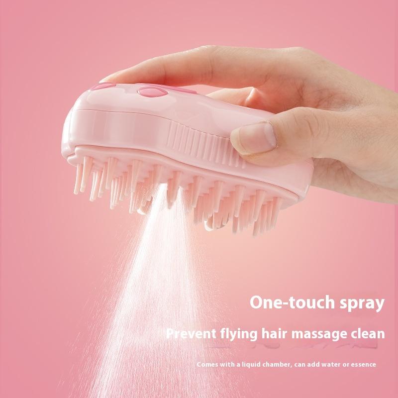 Pet Steam Spray Comb Cat Comb Cute Cat Claw Shape Refillable Liquid Pet Cleaning Massage Bathing Comb Pet Products Accessories
