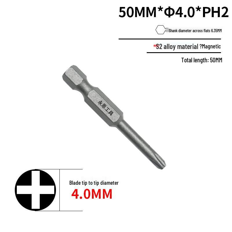 Закаленная сталь S2 Магнитное сверло-бита Phillips 1/4" для дрели