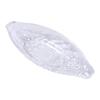 2pcs Acrylic Dessert Plate Transparent Snack Tray Tableware Boat Shaped Ice Cream Bowl  KTV