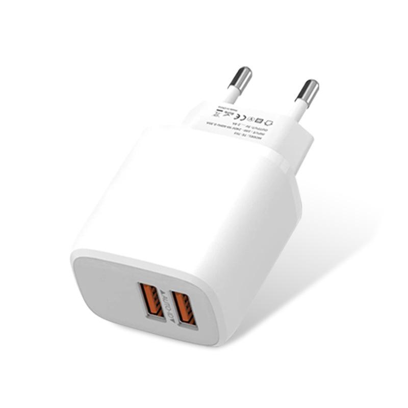 Двухпортовое USB-зарядное устройство 5V2.4A для мобильных телефонов - Европейский стандарт