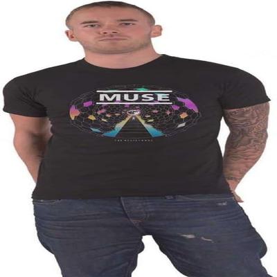 Футболка Muse Resistance Moon Band Логотип Официальная Мужская Черная