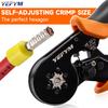 Ferrule Crimping Tool Self-Adjusting Hexagonal Wire Crimper Plier for AWG23-7(0.25-10mm²) Ratchet Wire Crimping Tool YE 10-6