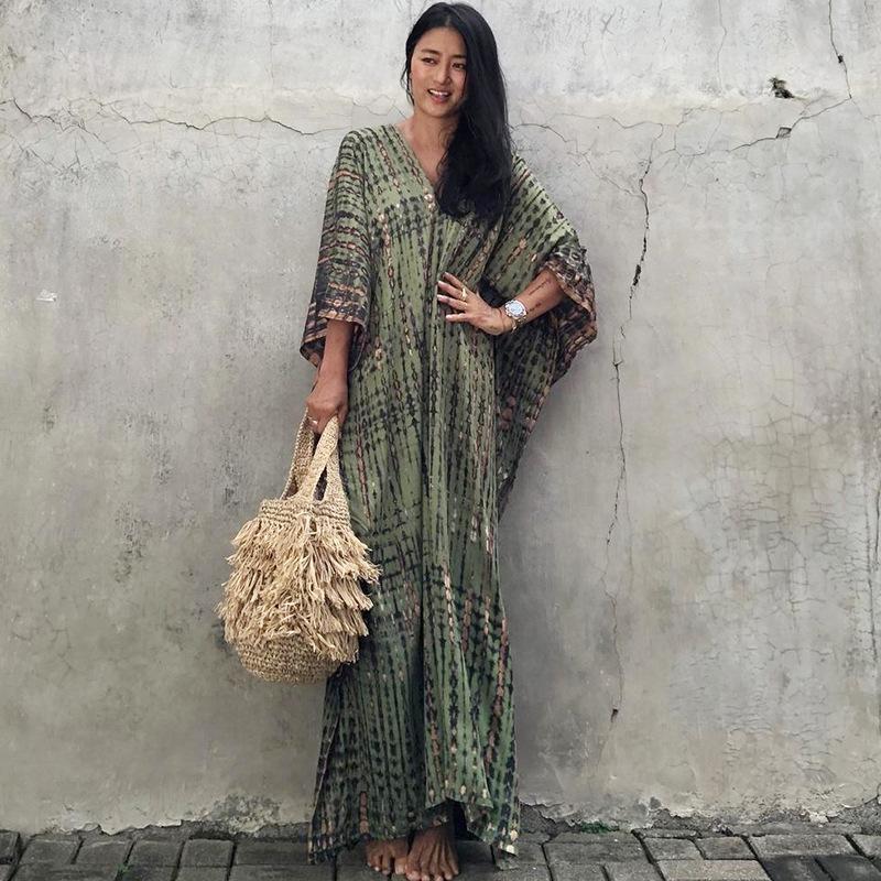 Женское бикини, купальный костюм, пляжная макси-юбка с запахом, саронг, кимоно, кафтан, платье