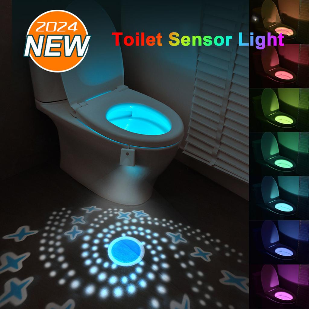 Rechargeable Toilet Light Sensor Light Toilet RGB Ambient Light Smart Night Light Body Sensor +