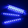 Dash Floor Foot Strip Lights 9 LED 4 In 1 Car Interior Atmosphere Lights Cigarette Lighter Adapter Auto Decorative Lamp